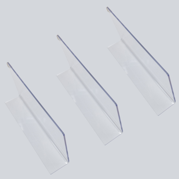 X Acrylic Shelf Dividers For Wire Shelves, Set Of Two Clear