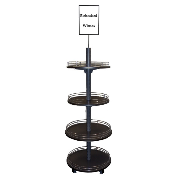 4 Tier Wine Display Tower Maxshelf 4 Tier Wine Display Tower