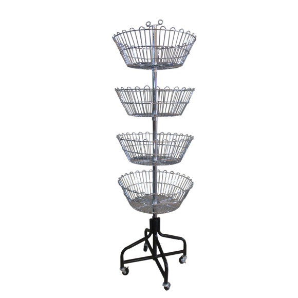 Round Wire Dump Bin on Castors (Large) MaxShelf