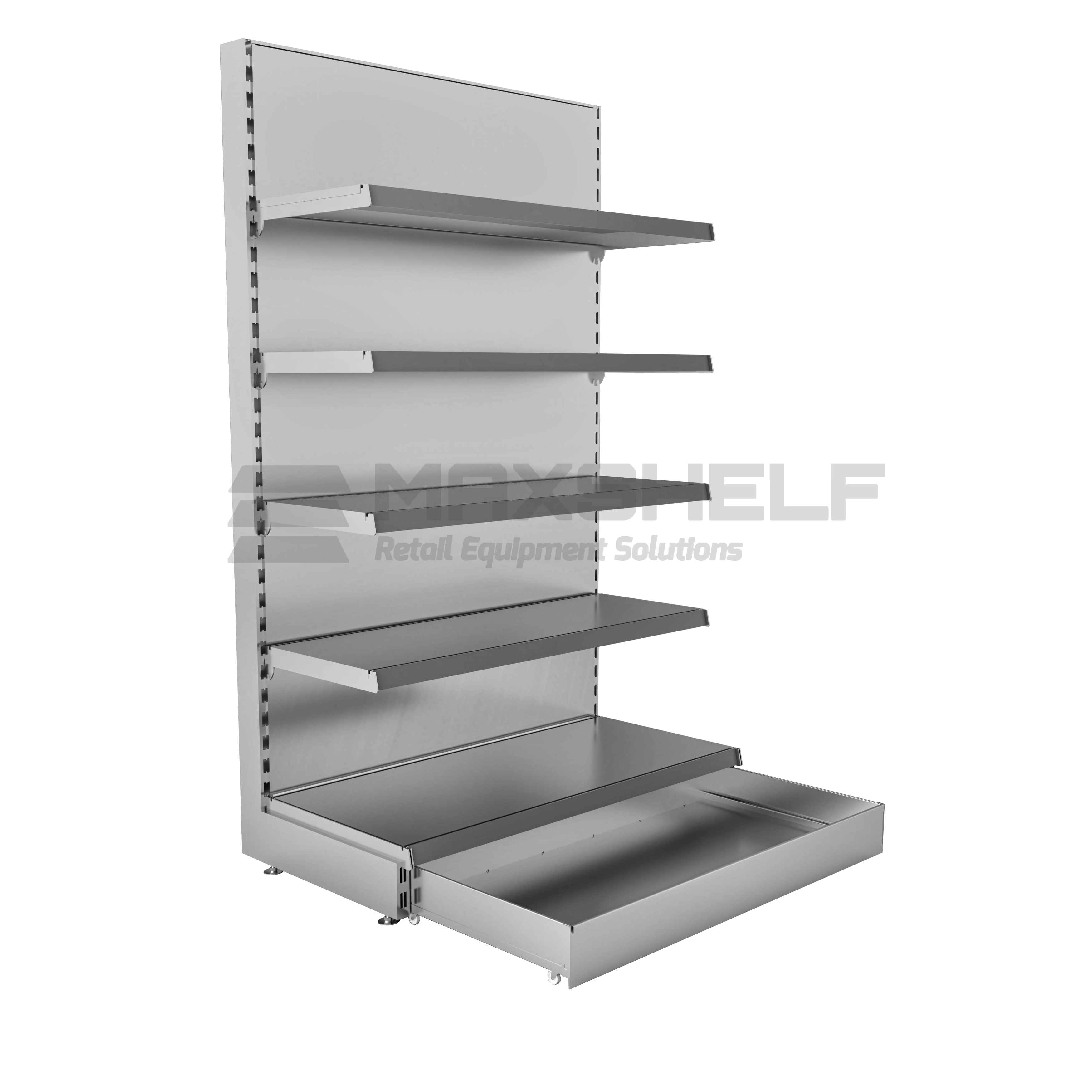 Kick plate plinth drawer Max Shelf Retail Equipment Solutions